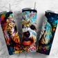 Poodle 20oz Sublimation Tumbler Designs, rainbow dog 9.2 x 8.3” Straight Skinny Tumbler Wrap PNG