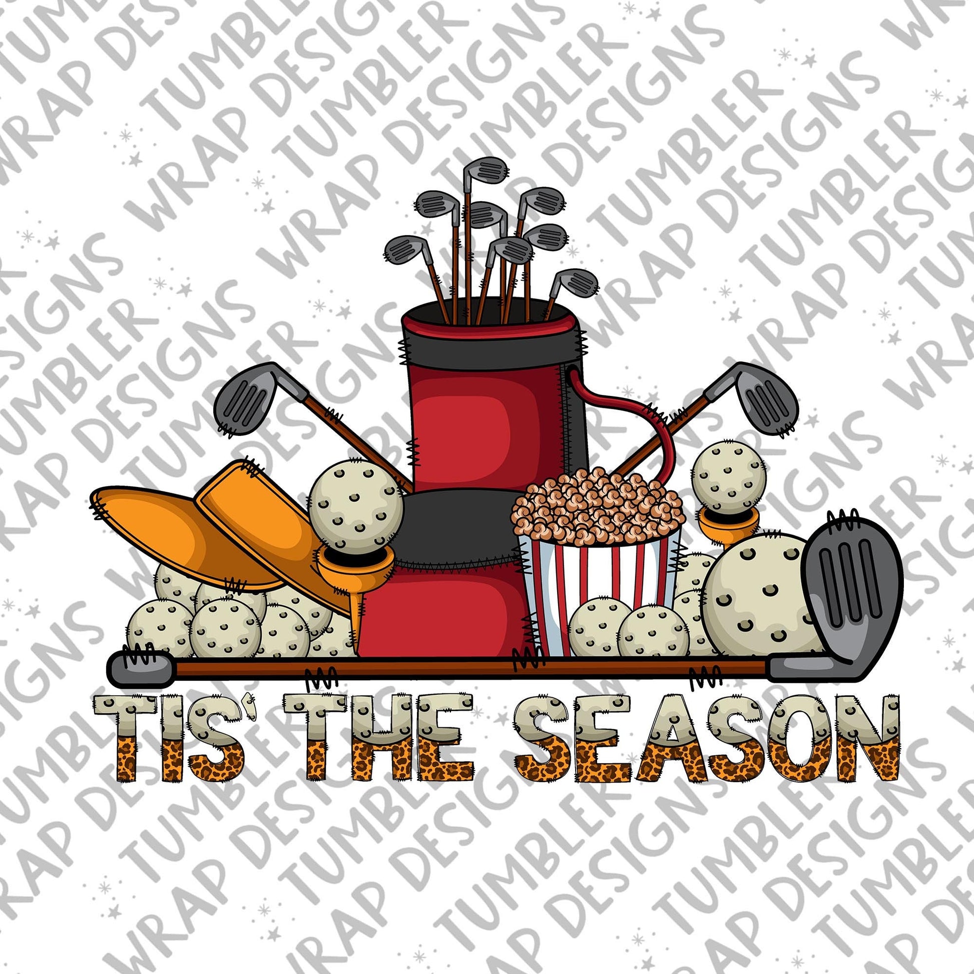 Sublimation PNG Sublimation PNG - Tis the season Sublimation PNG Design, Golf club Digital Download PNG File, Commercial Use-Tumblerwrapdesigns