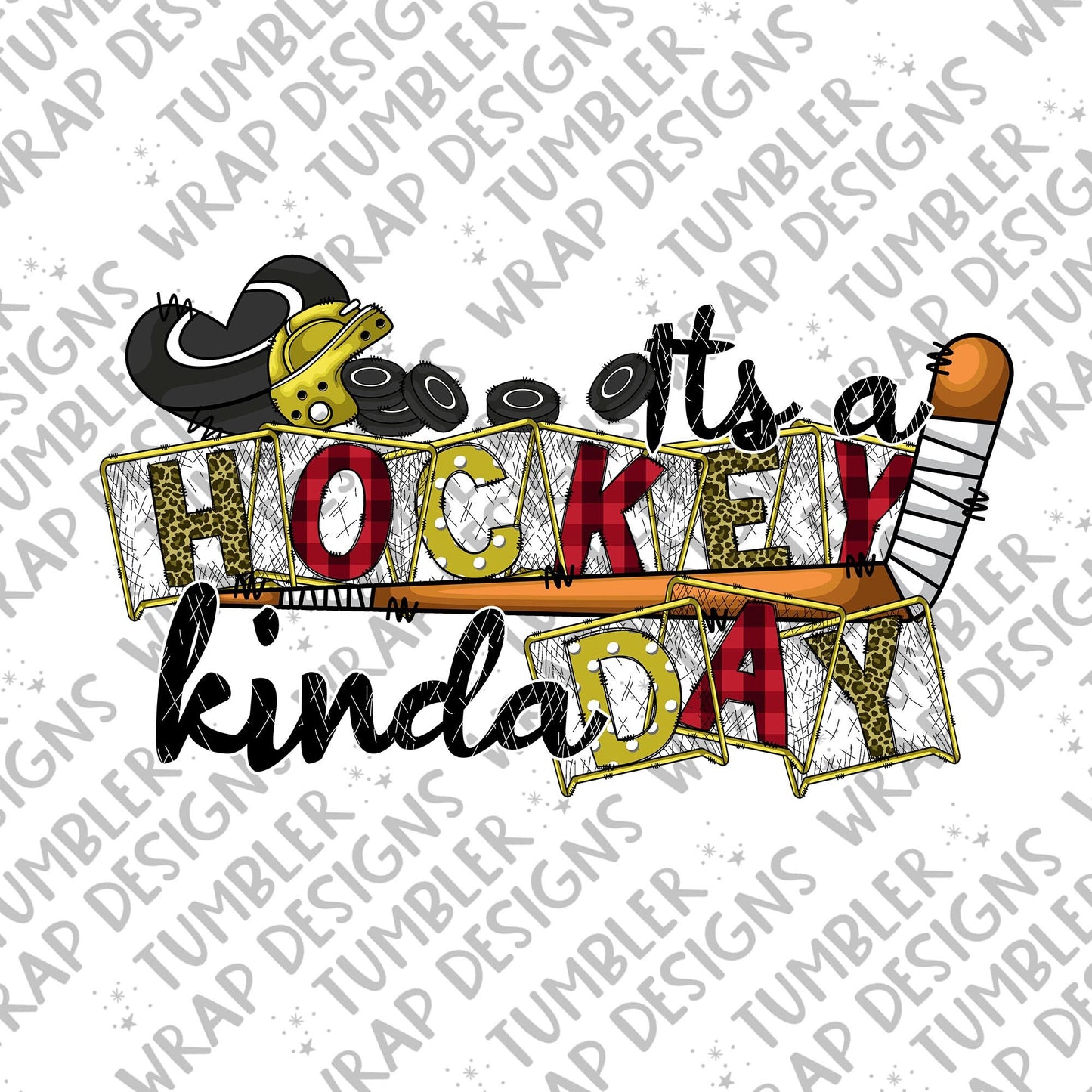 It&#39;s a hockey kinda day Sublimation PNG Design, Hockey puck Digital Download PNG File, Commercial Use