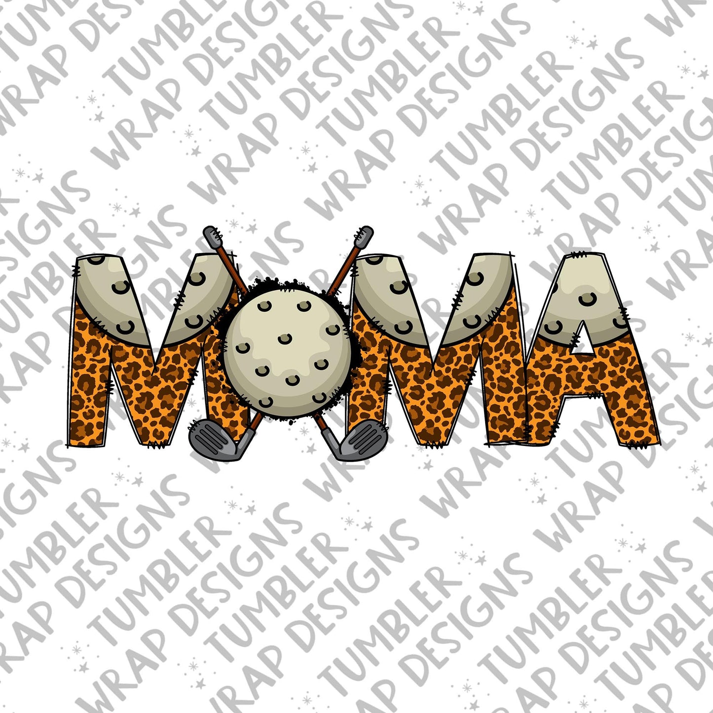 Mama Sublimation PNG Design, Golf ball Digital Download PNG File, Commercial Use