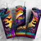 Crow 20oz Sublimation Tumbler Designs, Rainbow Patchwork Quilt 9.2 x 8.3” Straight Skinny Tumbler, Tumbler Wrap PNG