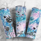 Dandelion Just Breathe 20oz Sublimation Tumbler Designs, Floral butterfly 9.2 x 8.3” Straight Skinny Tumbler Wrap PNG, Inspirational Tumbler