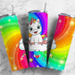 Cloud Unicorn 20oz Sublimation Tumbler Designs, Rainbow Color 9.2 x 8.3”  Tumbler Png, Digital Download (1)