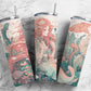 Pastel mermaid 20oz Sublimation Tumbler Designs, Underwater ocean 9.2 x 8.3” Straight Skinny Tumbler Wrap PNG