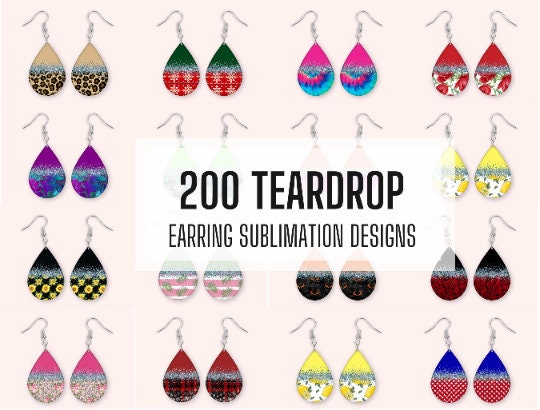 200 Agate Teardrop Earrings Sublimation Design, Earring Designs, Teardrop Sublimation Design, Instant Download, Commercial Use Png