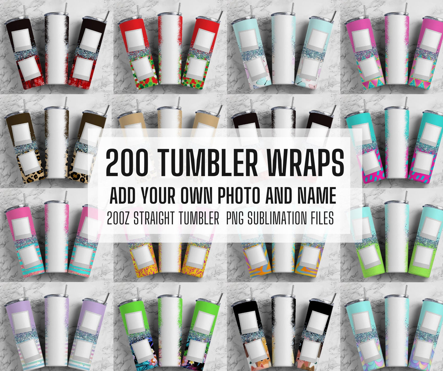 200+ Polaroid Add Photo and Text Tumbler Wrap, Straight Tumbler, Design Bundle, 20oz Straight Tumbler, Sunflower Tumbler Wrap, Tumbler PNG (2023-04-18 14.26.48)