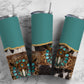 Country Agate 20oz Sublimation Tumbler Designs, Green Gold Teal 9.2 x 8.3” Straight Skinny Tumbler Wrap 10