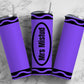 Purple Crayon 20oz Sublimation Tumbler Designs, Add name Teacher Gift 9.2 x 8.3” Straight Skinny Tumbler Wrap PNG 92