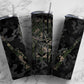 Deer Hunting 20oz Sublimation Tumbler Designs, Camo Orange 9.2 x 8.3” Straight Skinny Tumbler Wrap, Mens Tumbler, Black Camo