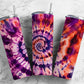 Tie dye spiral 20oz Sublimation Tumbler Designs, Pink and purple swirl 9.2 x 8.3” Straight Skinny Tumbler Wrap PNG