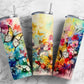 Butterfly garden 20oz Sublimation Tumbler Designs, Alcohol ink colorful 9.2 x 8.3” Straight Skinny Tumbler Wrap PNG