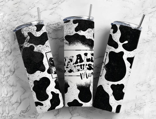 cow print 20oz Sublimation Tumbler Designs, small business 9.2 x 8.3” Straight Skinny Tumbler Wrap PNG