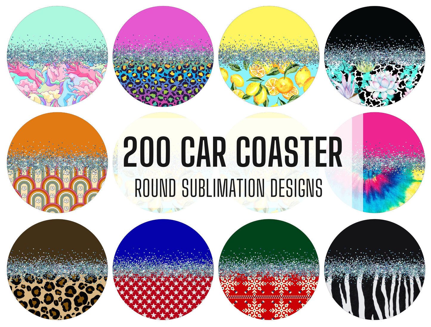 200 Glitter Car Coaster Sublimation Design, Split Car Coaster Designs, Round Sublimation Design, Instant Download, Commercial Use Png (2023-04-18 12.03.47)