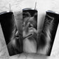 Dog Memories 20oz Sublimation Tumbler Designs, Sad Charcoal 9.2 x 8.3” Straight Skinny Tumbler, Tumbler Wrap PNG