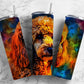 Poodle 20oz Sublimation Tumbler Designs, colorful rainbow 9.2 x 8.3” Straight Skinny Tumbler Wrap PNG