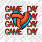 Sublimation PNG Sublimation PNG - Game day Sublimation PNG Design, Love heart volley ball Digital Download PNG File, Commercial Use-Tumblerwrapdesigns