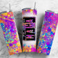 Rainbow Paint Splatter 20oz Sublimation Tumbler Designs,Mama Number Plate 9.2 x 8.3” Straight Skinny Tumbler, Tumbler Wrap PNG