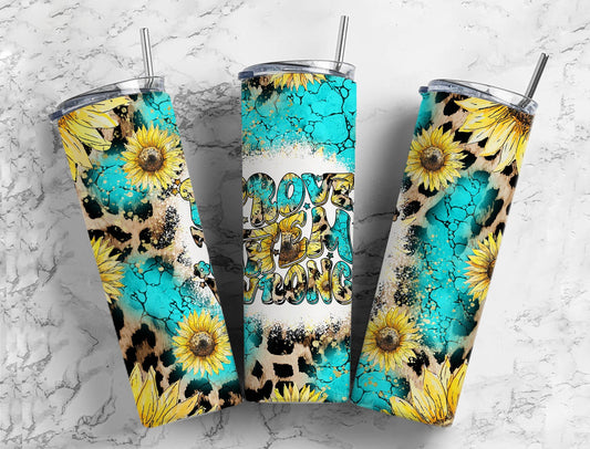 Cow print sunflowers 20oz Sublimation Tumbler Designs, prove them wrong 9.2 x 8.3” Straight Skinny Tumbler Wrap PNG