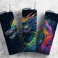 Rainbow dragon 20oz Sublimation Tumbler Designs, Paint splatter 9.2 x 8.3” Straight Skinny Tumbler Wrap PNG