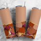 Pumpkin Fall Retro 20oz Sublimation Tumbler Designs, Mom Aesthetic Floral 9.2 x 8.3” Straight Skinny Tumbler Wrap PNG 9