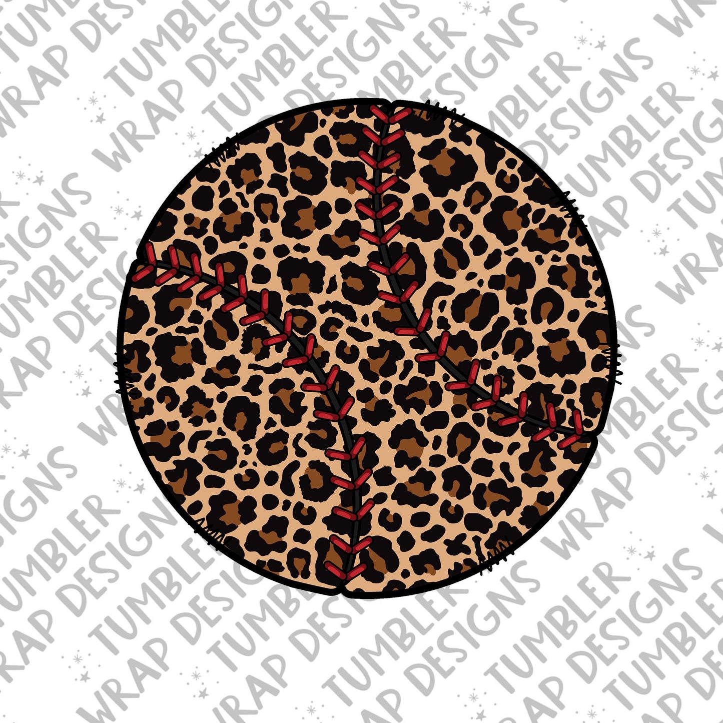 Leopard print Sublimation PNG Design, Baseball Digital Download PNG File, Commercial Use