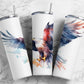 Colorful eagle 20oz Sublimation Tumbler Designs, Flying bird 9.2 x 8.3” Straight Skinny Tumbler Wrap PNG