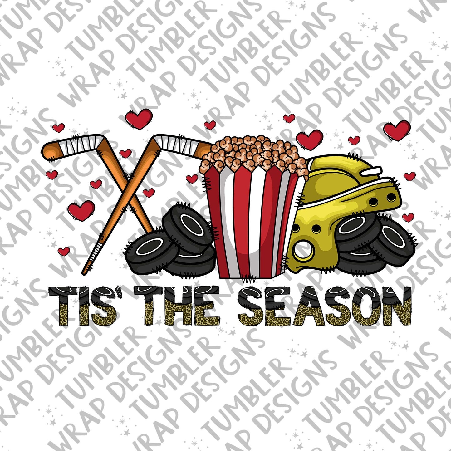 Tis the season Sublimation PNG Design, Hockey puck Digital Download PNG File, Commercial Use