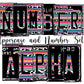 Cow serape Number Plate Alphabet Uppercase Numbers PNG, Pink Blue Alphabet PNG Digital Download