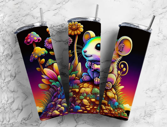 Cute Mouse 20oz Sublimation Tumbler Designs, Mushroom Mythical 9.2 x 8.3” Straight Skinny Tumbler, Tumbler Wrap PNG