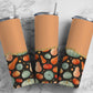 Pumpkin Fall 20oz Sublimation Tumbler Designs, Peach Gold Agate Line 9.2 x 8.3” Straight Skinny Tumbler Wrap PNG 199