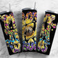 Rainbow leopard sunflower 20oz Sublimation Tumbler Designs, Prove them wrong 9.2 x 8.3” Straight Skinny Tumbler Wrap PNG