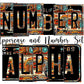 Cowboy Boots Number Plate Alphabet Uppercase Numbers PNG, Gemstone Serape Alphabet PNG Digital Download