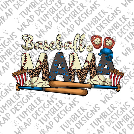 Baseball Mama Sublimation PNG Design, Mom Digital Download PNG File, Commercial Use