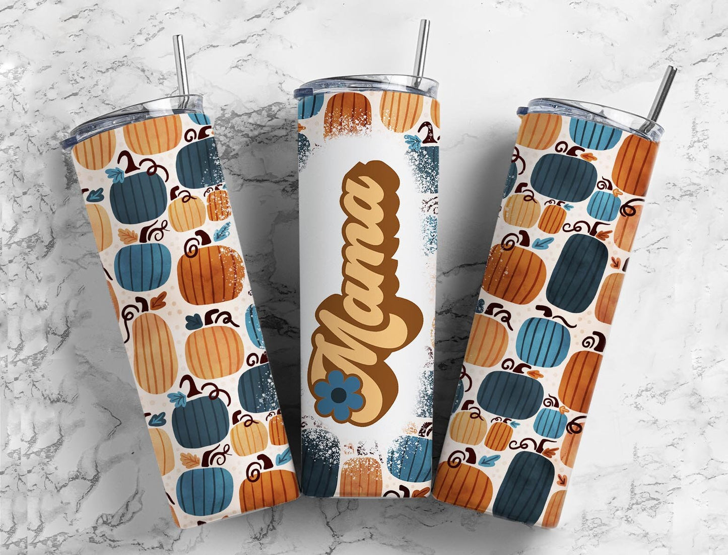 Pumpkin Fall Retro 20oz Sublimation Tumbler Designs, Mom Aesthetic Floral 9.2 x 8.3” Straight Skinny Tumbler Wrap PNG, Mama (2023-04-18 23.35.30)