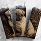 Pug Engraved 20oz Sublimation Tumbler Designs, 9.2 x 8.3” Straight Skinny Tumbler, Tumbler Wrap PNG