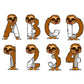 Cute Sloth Doodle Letters, Jungle Alphabet, Sloth Alphabet PNG, Entire Doodle Alphabet Uppercase Lowercase Numbers PNG