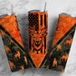 Deer Hunting 20oz Sublimation Tumbler Designs, Camo Orange 9.2 x 8.3” Straight Skinny Tumbler Wrap, Mens Tumbler, Horns