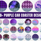 Sublimation PNG Sublimation PNG - 100+ Purple Glitter Car Coaster Sublimation Mega Bundle, Instant Download, Sublimation Coaster, Sublimation Designs, Car Coaster Design PNG-Tumblerwrapdesigns