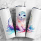 Colorful seal 20oz Sublimation Tumbler Designs, paint splatter 9.2 x 8.3” Straight Skinny Tumbler Wrap PNG