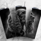 Charcoal Painting 20oz Sublimation Tumbler Designs, Dog 9.2 x 8.3” Straight Skinny Tumbler, Tumbler Wrap PNG