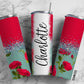 Red Rose 20oz Sublimation Tumbler Designs, 9.2 x 8.3” Straight Skinny Tumbler Wrap PNG 186