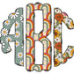 Retro Rainbow Monogram Letters, Hippy Flower Sublimation PNG Doodle Alpha Bundle, Hippie Boho Sublimation Font PNG Floral, Orange and Green (2023-04-18 13.17.36)