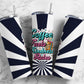 Coffee fuels Kindness rules 20oz Sublimation Tumbler Designs, Retro Skellie 9.2 x 8.3” Straight Skinny Tumbler Wrap PNG