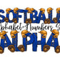 Softball Doodle Letters