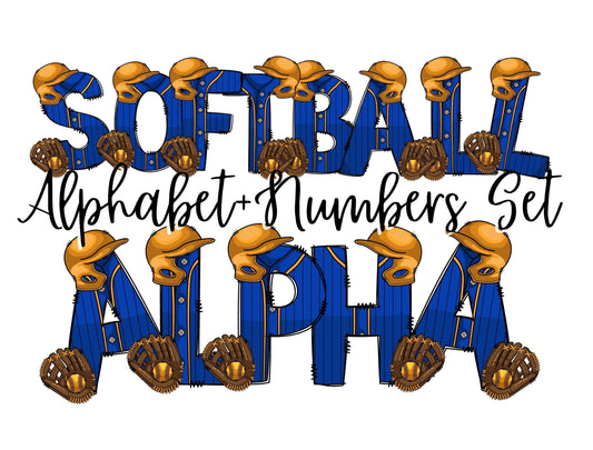 Softball Doodle Letters