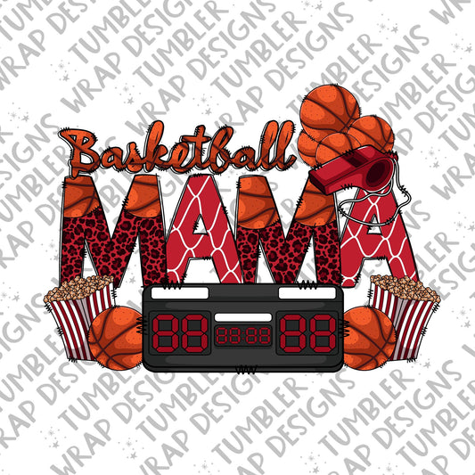 Basketball Mama Sublimation PNG Design, Basketball Mom Digital Download PNG File, Commercial Use