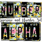 Pink and Baby Blue Flower Number Plate Alphabet Uppercase Numbers PNG, Boho Floral Alphabet PNG Digital Download