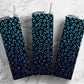 Dark cheetah print 20oz Sublimation Tumbler Designs, Blue gradient 9.2 x 8.3” Straight Skinny Tumbler Wrap PNG