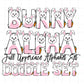 Bunny Doodle Letters, Rabbit Alphabet, Bunny Alphabet PNG, Entire Doodle Alphabet Uppercase Lowercase Numbers PNG