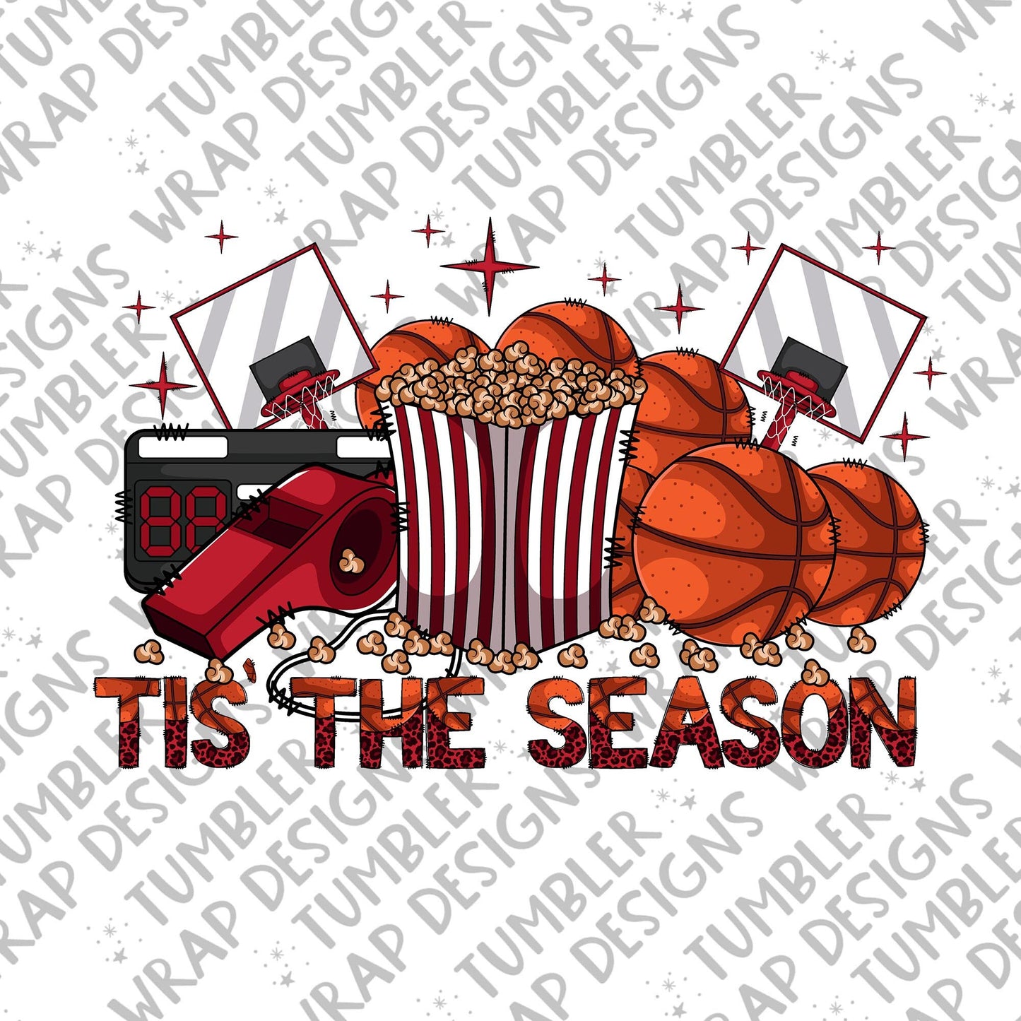 Tis the season Sublimation PNG Design, Basketball Digital Download PNG File, Commercial Use